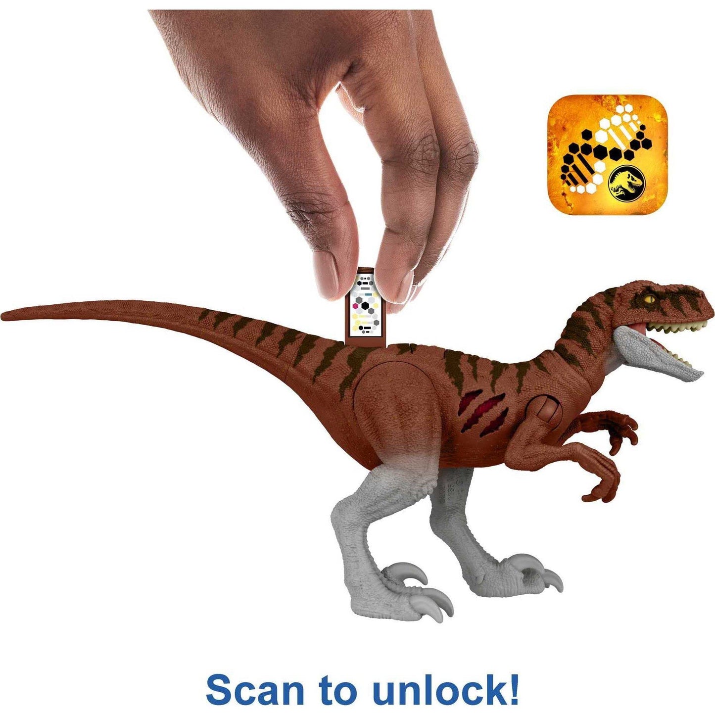 Jurassic World Dominion Extreme Damage Atrociraptor Action Figure – 3in Posable with Double-Sided Damage