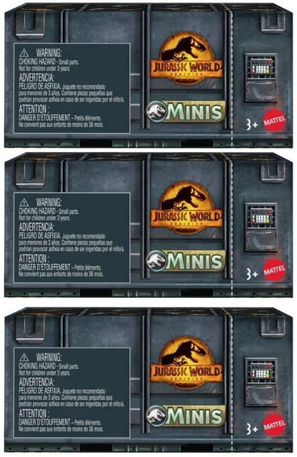 Jurassic World Dominion Minis Surprise Pack: Bundle of 3 Mini Dinosaur Figures (1.125" Scale) – Mattel