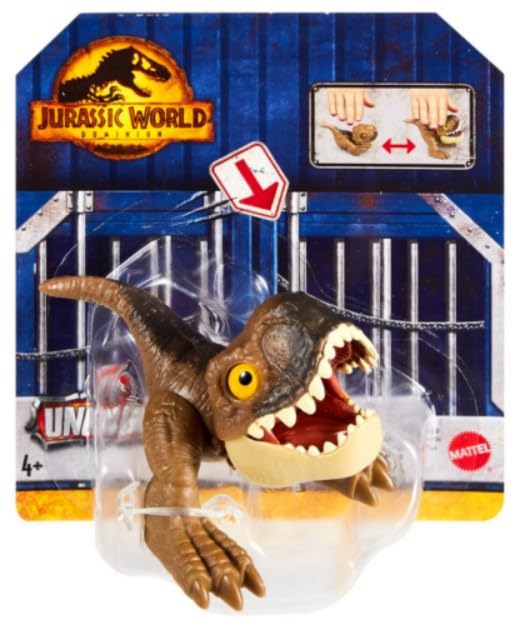 Jurassic World Dominion Uncaged Wild Pop Ups T-Rex — Collectible, Manually Activated Dinosaur Toy