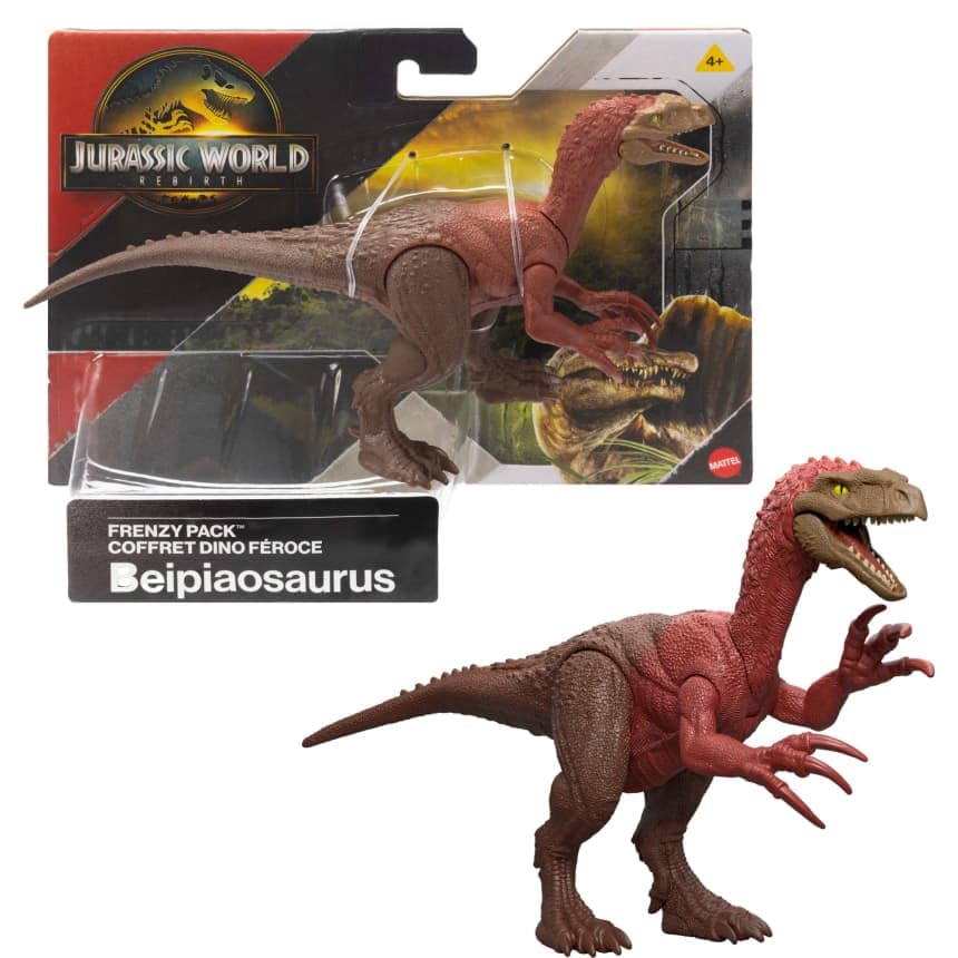 Jurassic World Frenzy Pack Beipiaosaurus Dinosaur Figure | Authentic Toy & Digital Play