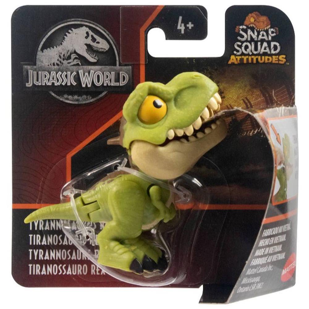 Jurassic World Snap Squad Attitudes – 4 Figure Set (T-Rex, Spinosaurus, Mosasaurus, Stegosaurus) GXW58-956C