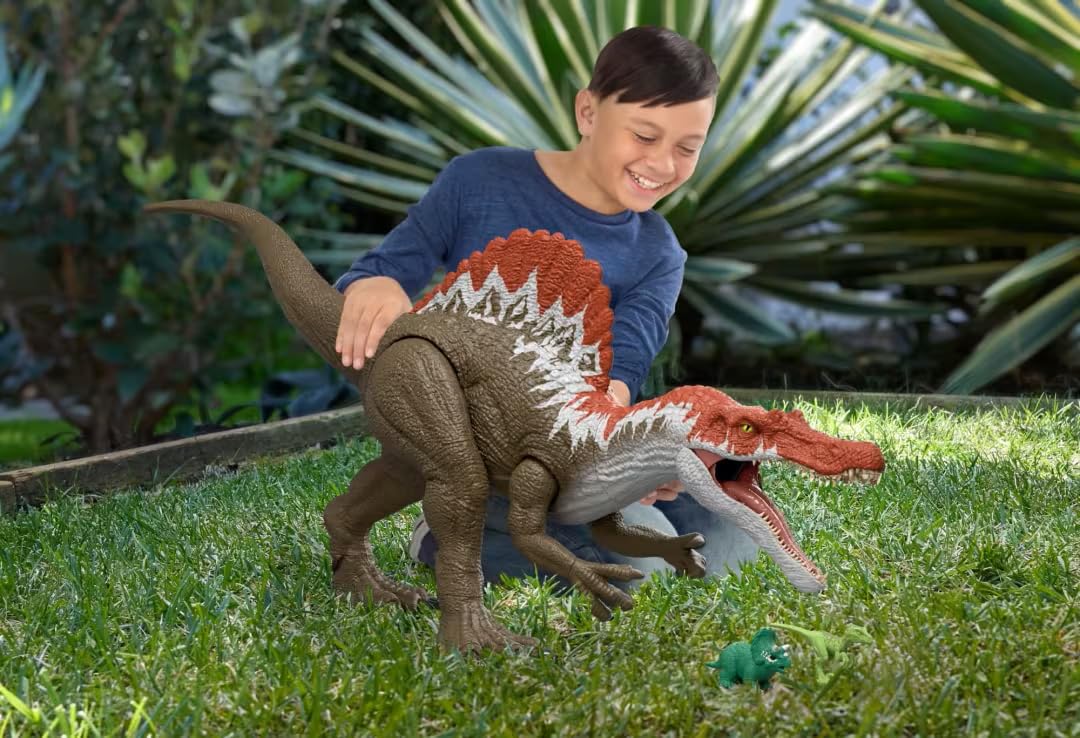 Jurassic World Super Colossal Spinosaurus Figure – 36-Inch Giant with Interactive Stomach & Minis