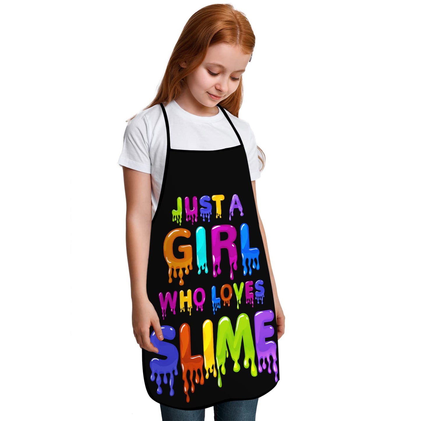 Just A Girl Who Loves Slime Apron for Girls | Waterproof & Easy-Care