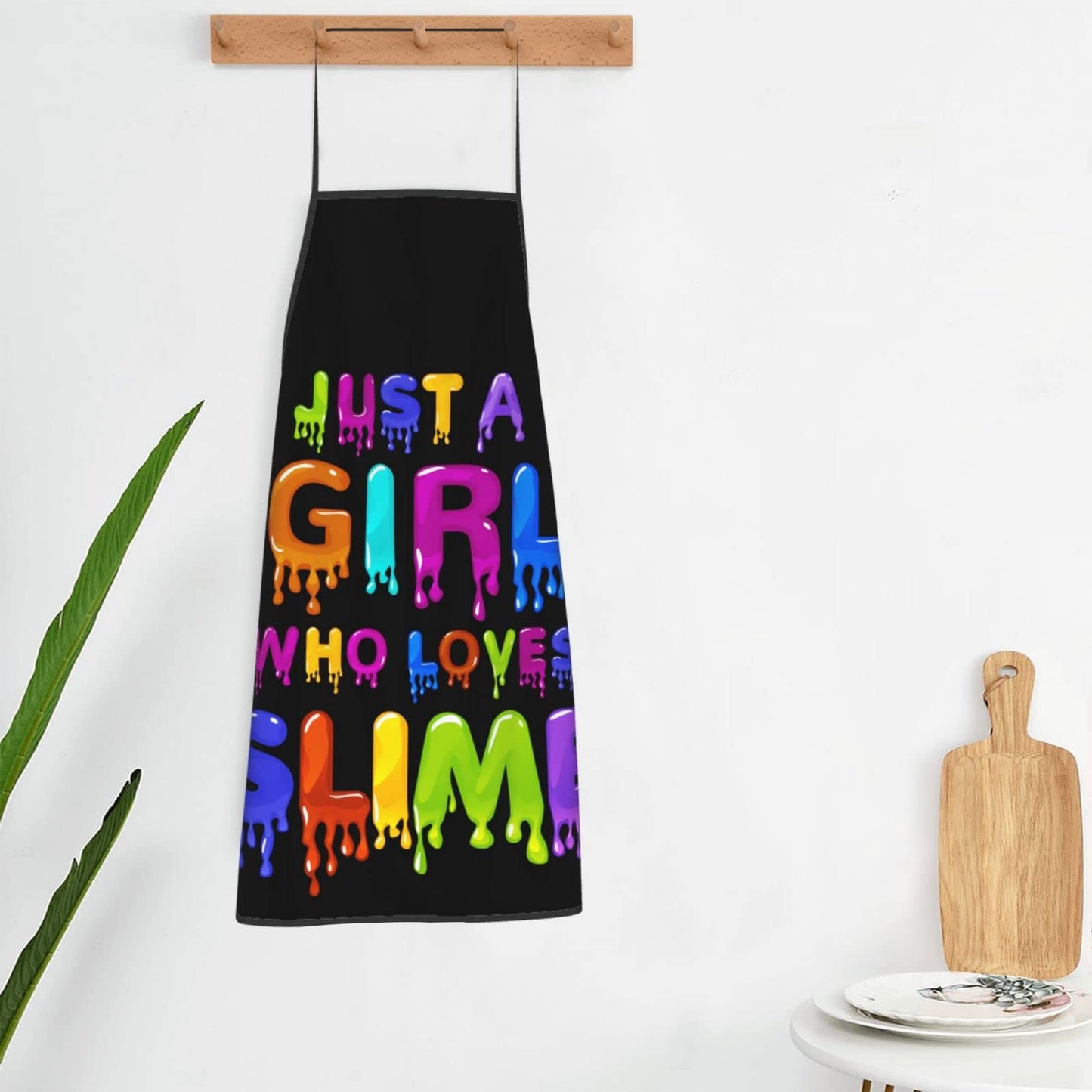 Just A Girl Who Loves Slime Apron for Girls | Waterproof & Easy-Care