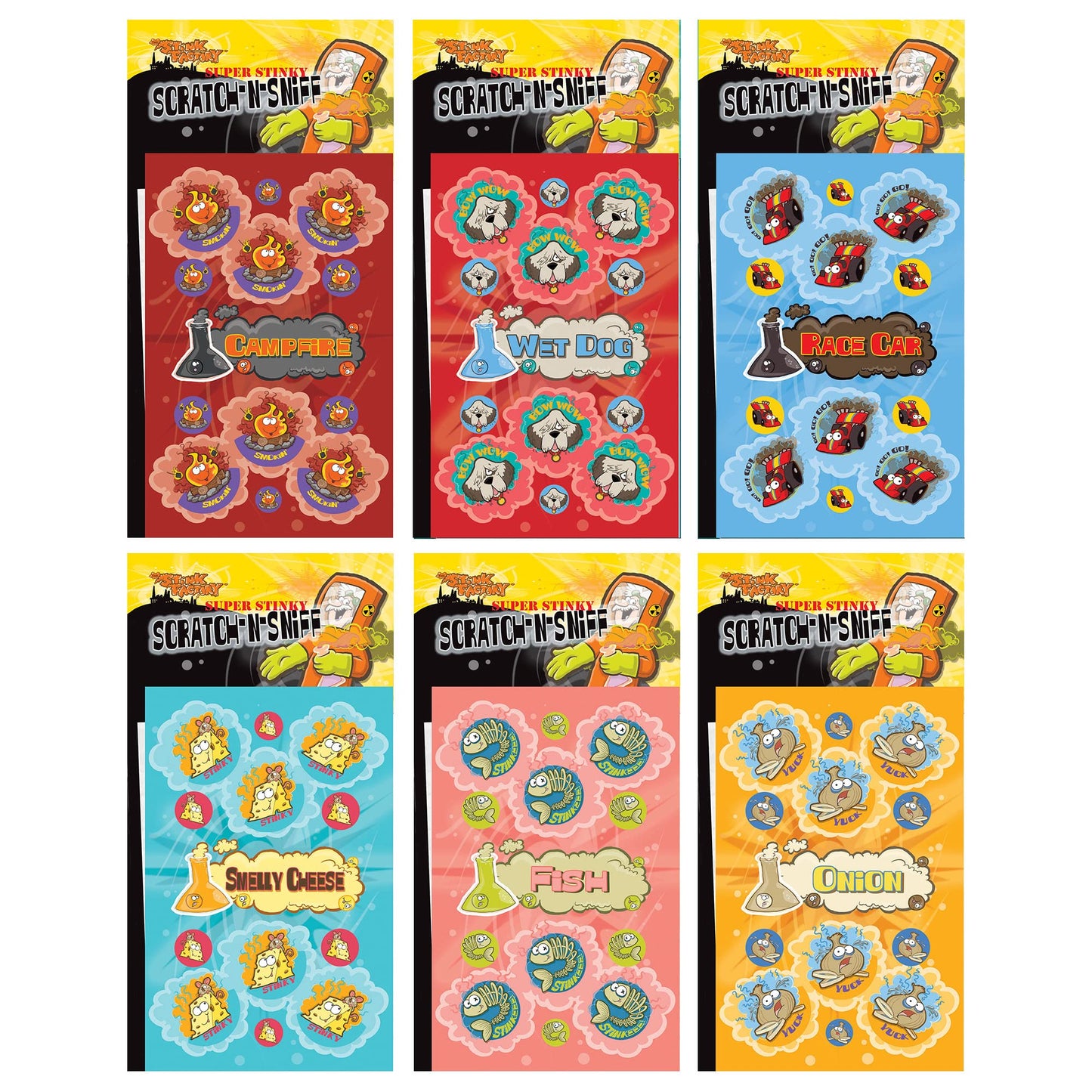 Just For Laughs Dr. Stinky's Scratch N Sniff Stickers 6-Pack – 162 Total