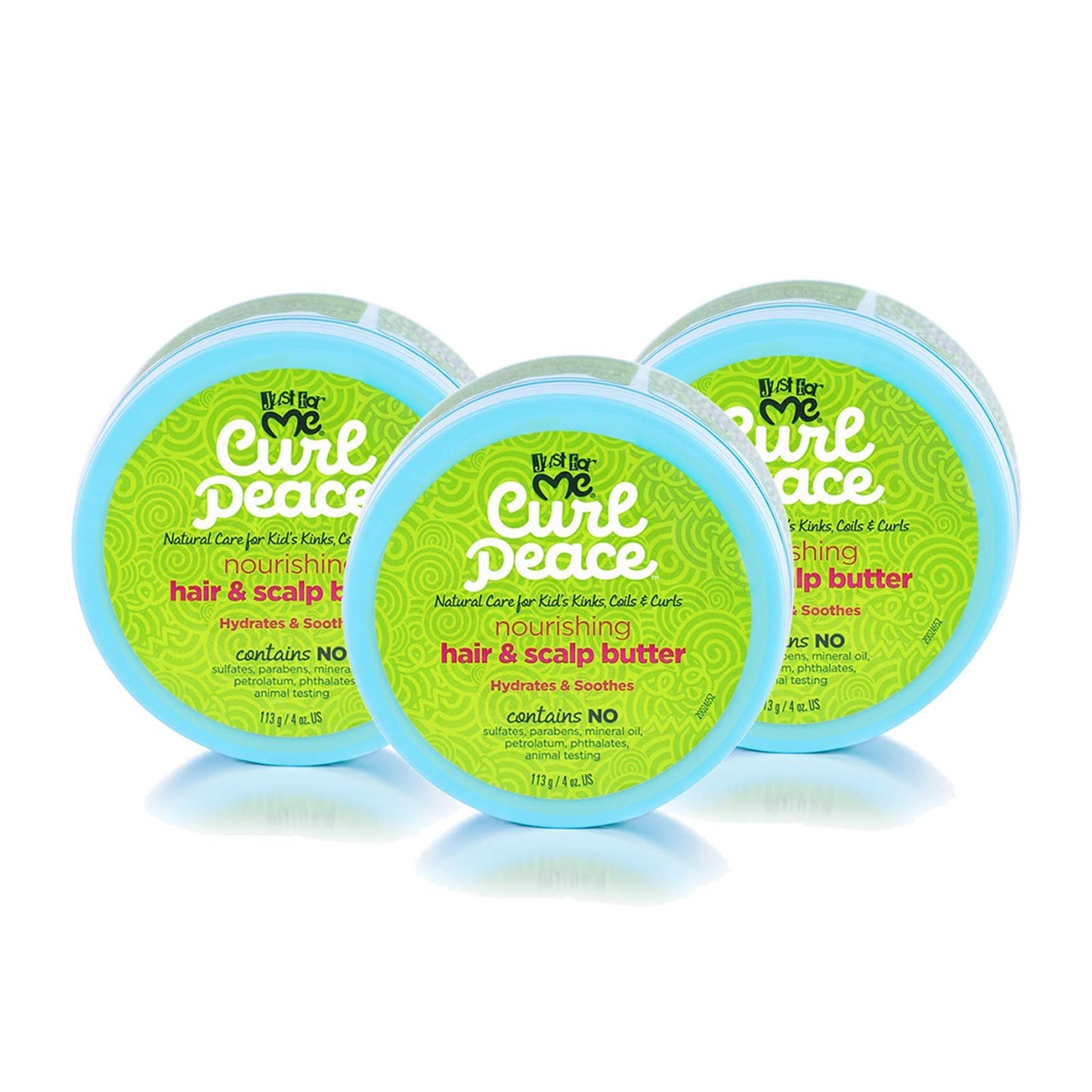 Just For Me Curl Peace Nourishing Hair & Scalp Butter (3 Pack) – Hydrates, Soothes & Protects Curls