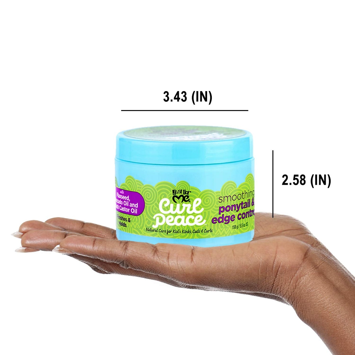 Just For Me Curl Peace Smoothing Ponytail & Edge Control (3 Pack) | Flaxseed, Avocado & Castor Oils