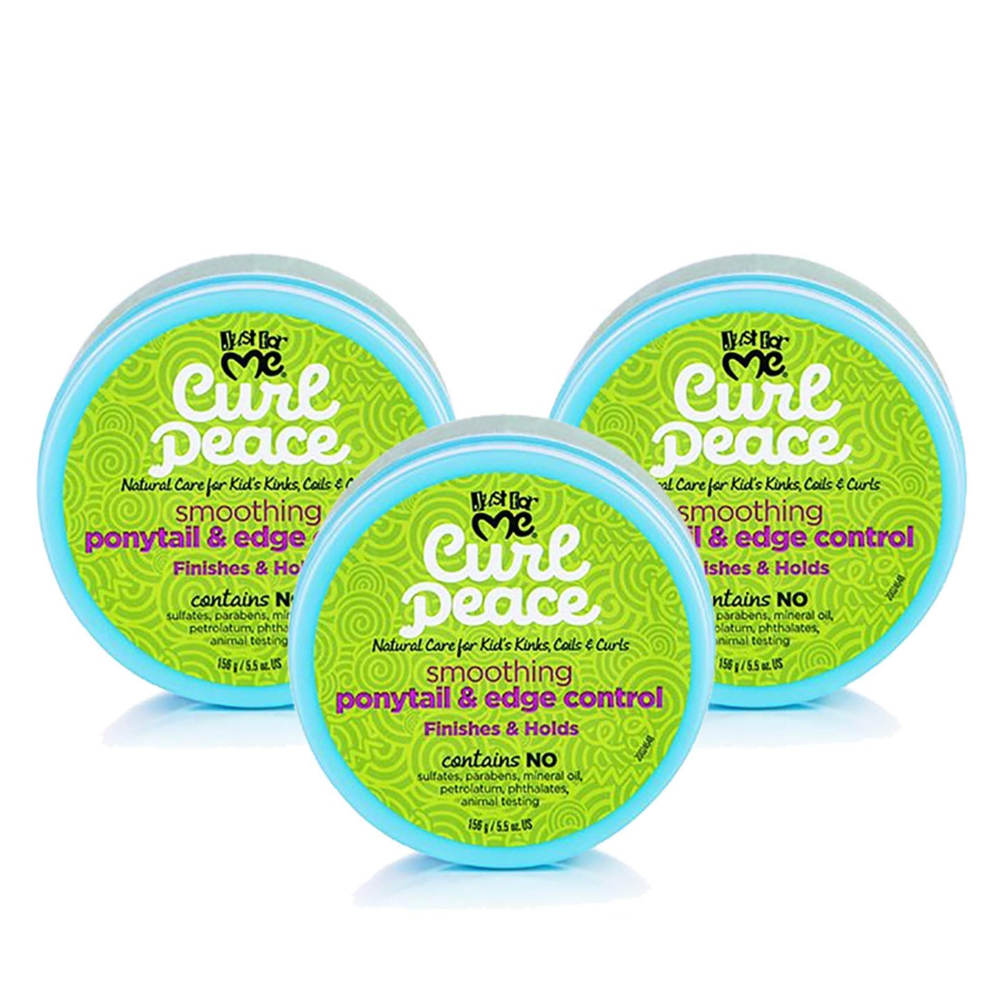 Just For Me Curl Peace Smoothing Ponytail & Edge Control (3 Pack) | Flaxseed, Avocado & Castor Oils
