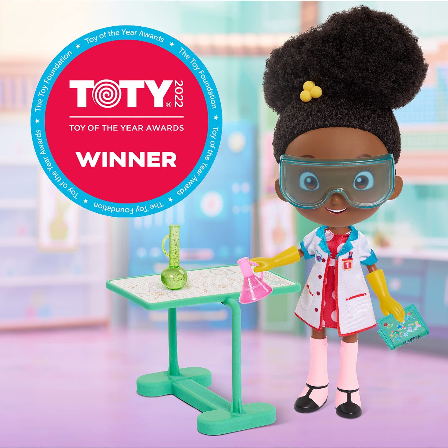 Just Play Ada Twist Lab Doll – 12.5-Inch Award-Winning Interactive Scientist with Lab Accessories
