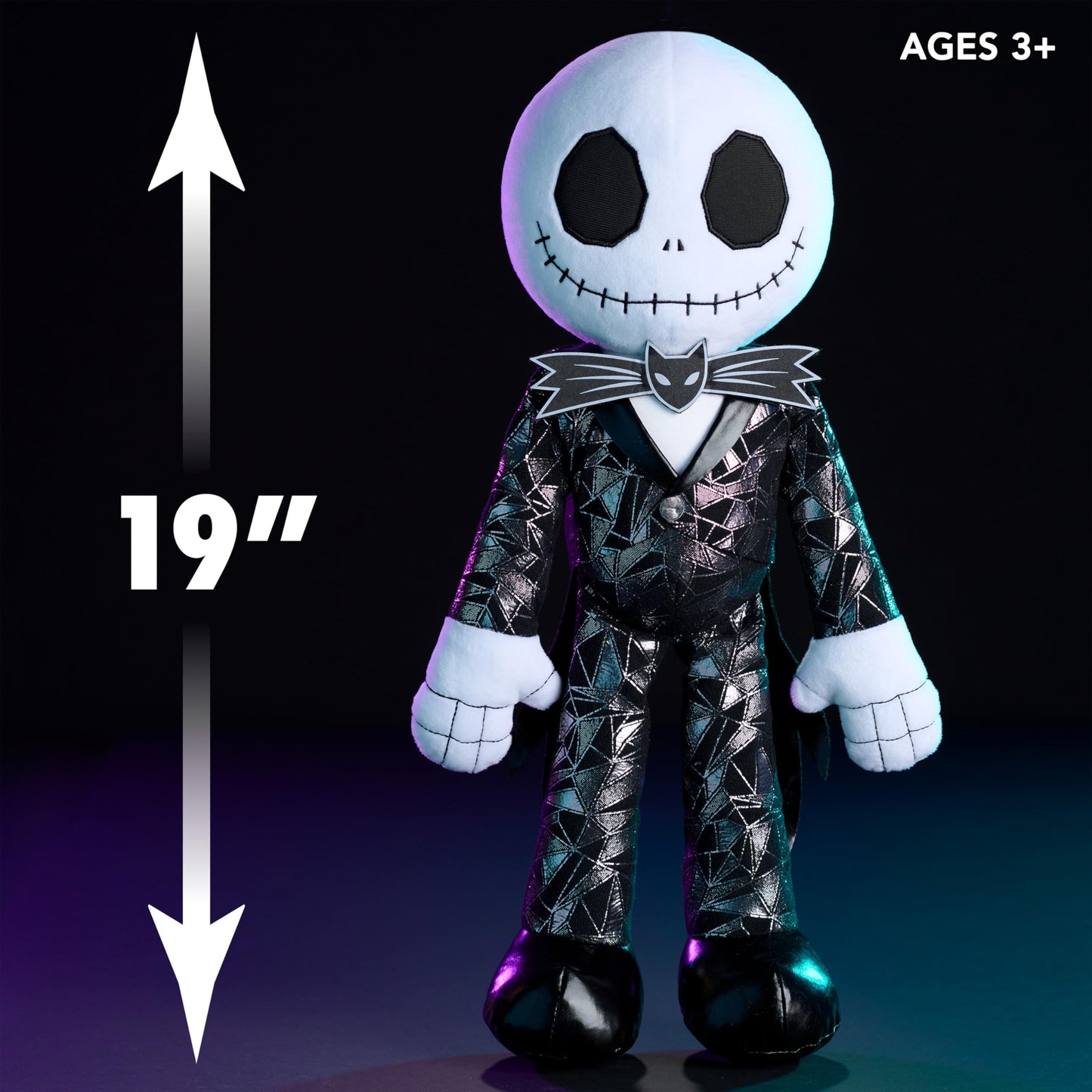 Just Play Jack Skellington 19-Inch Plush – Metallic Finish | Nightmare Before Christmas