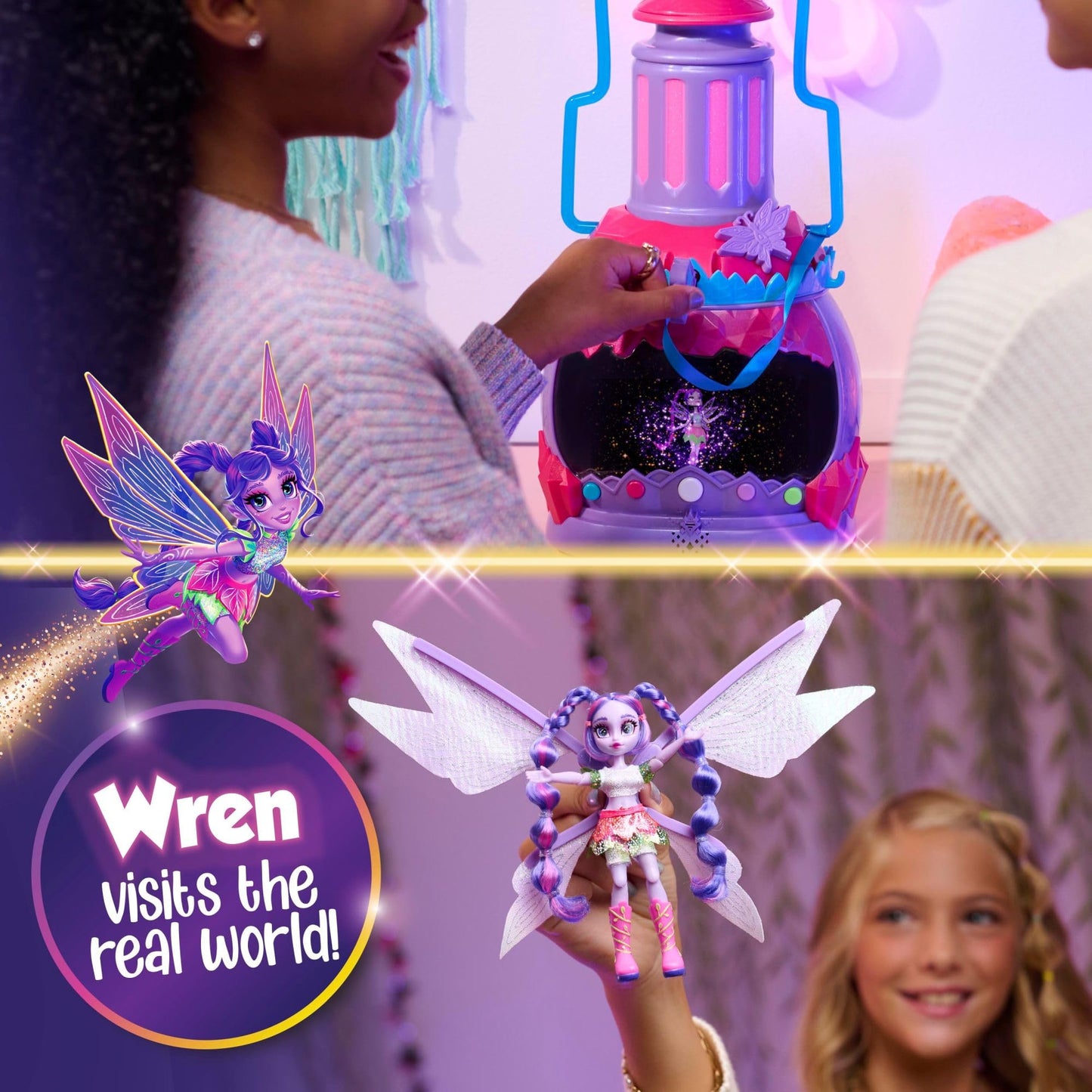 Just Play HOLOBRITE Pixie Lantern – Interactive Two-World Play, 200+ Ways, Ages 6+