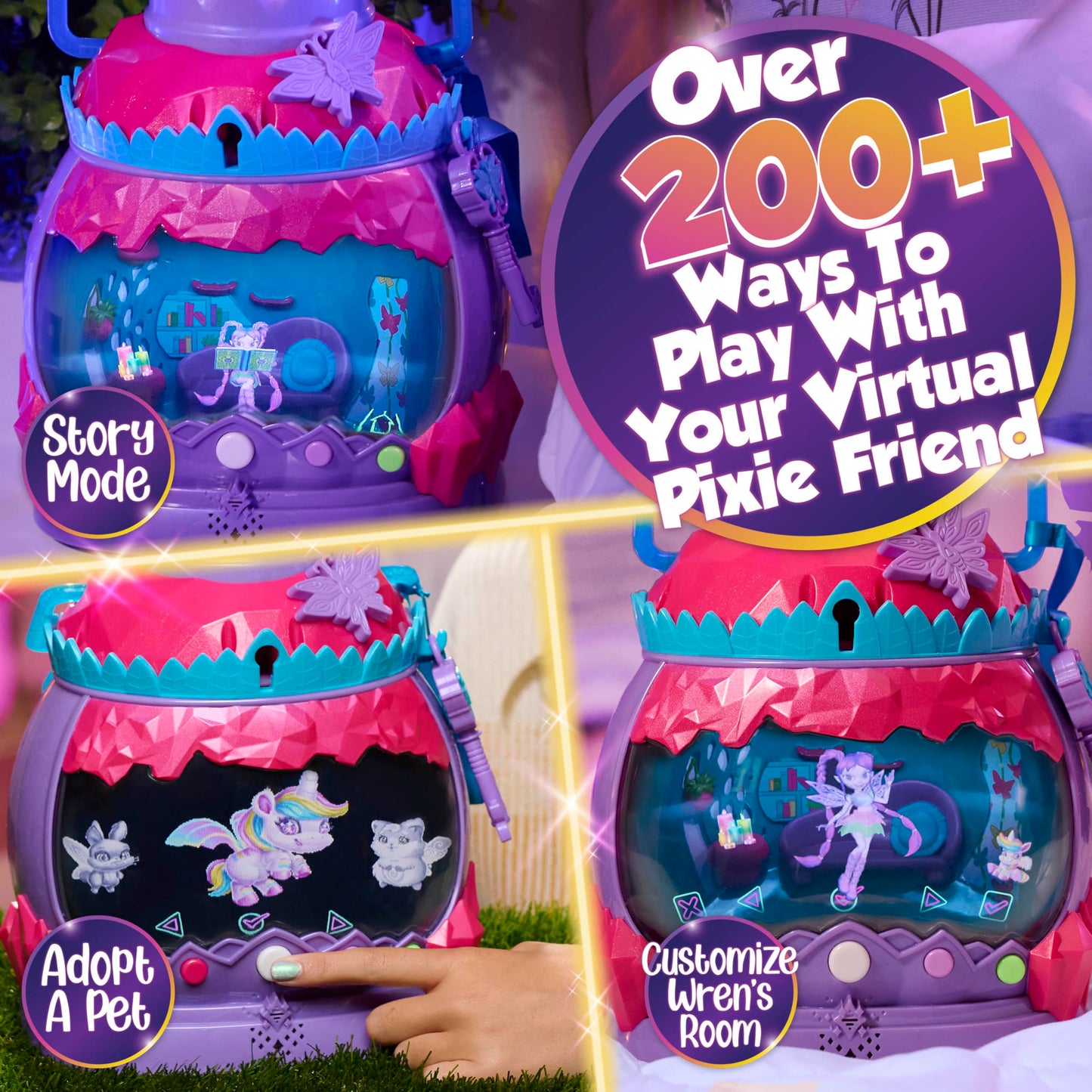 Just Play HOLOBRITE Pixie Lantern – Interactive Two-World Play, 200+ Ways, Ages 6+