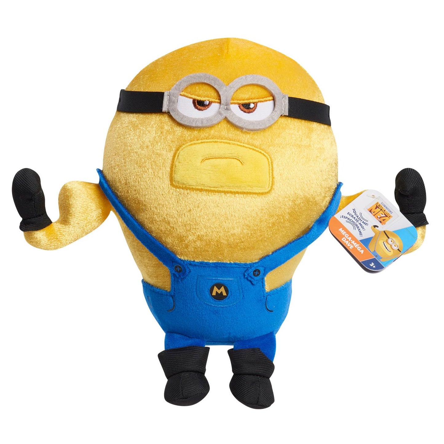 Just Play Illumination Minions Mega Dave Squooshy Plush – 9-Inch Despicable Me 4 Toy