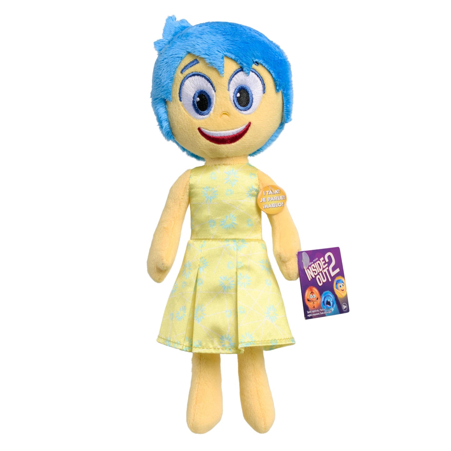 Just Play Inside Out 2 Joy Small Talking Plush – 9.5-Inch Joy Toy for Kids 3+