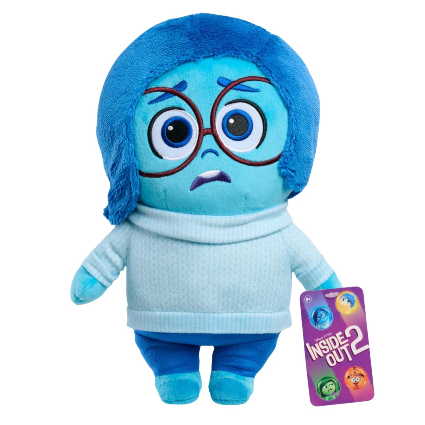 Just Play Inside Out 2 Large Plush – Sadness (12-Inch) | Collect Joy, Anger, Anxiety & Embarrassment