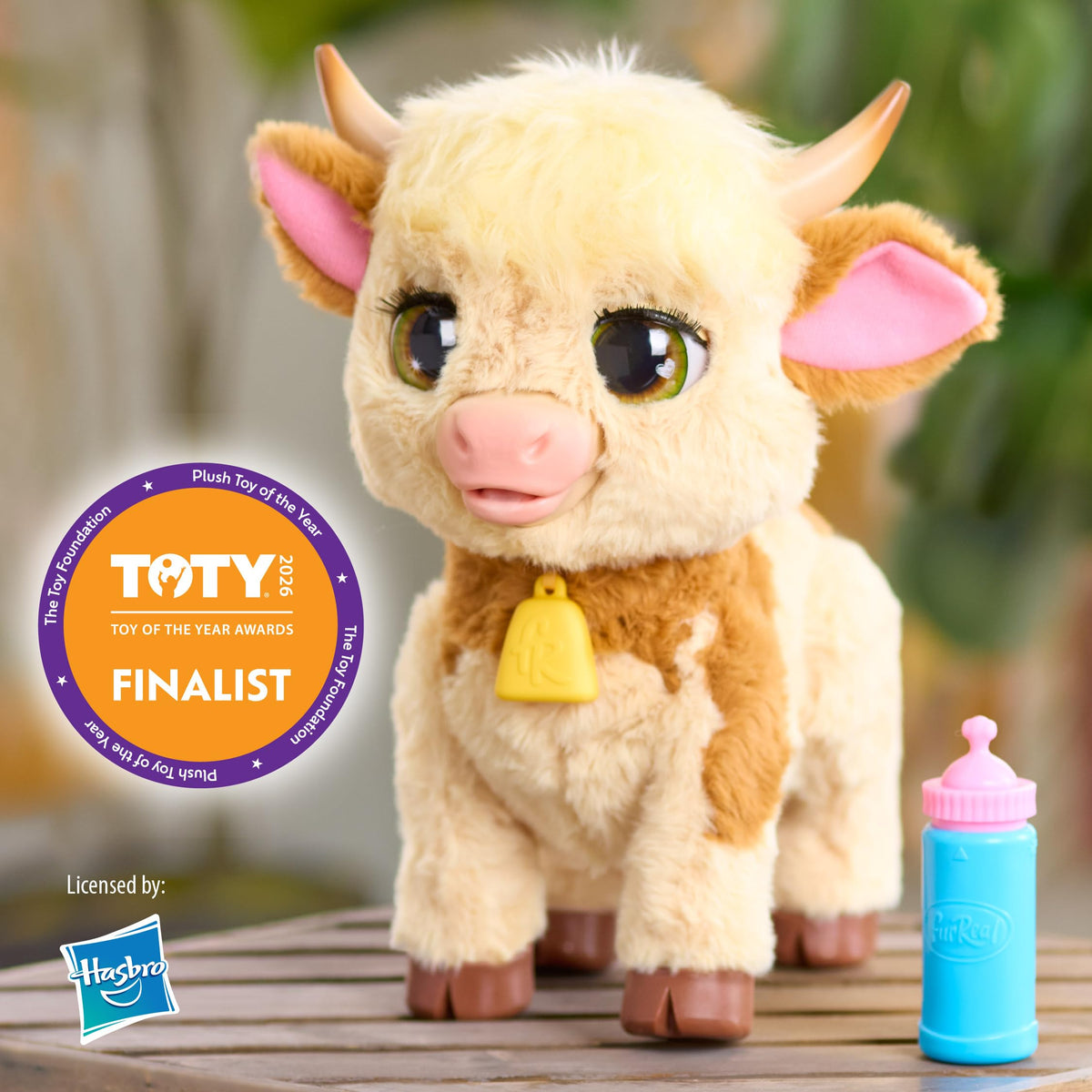 Just Play FurReal Maggie The Feed & Follow Cow — 11-Inch Interactive Highland Mini Cow