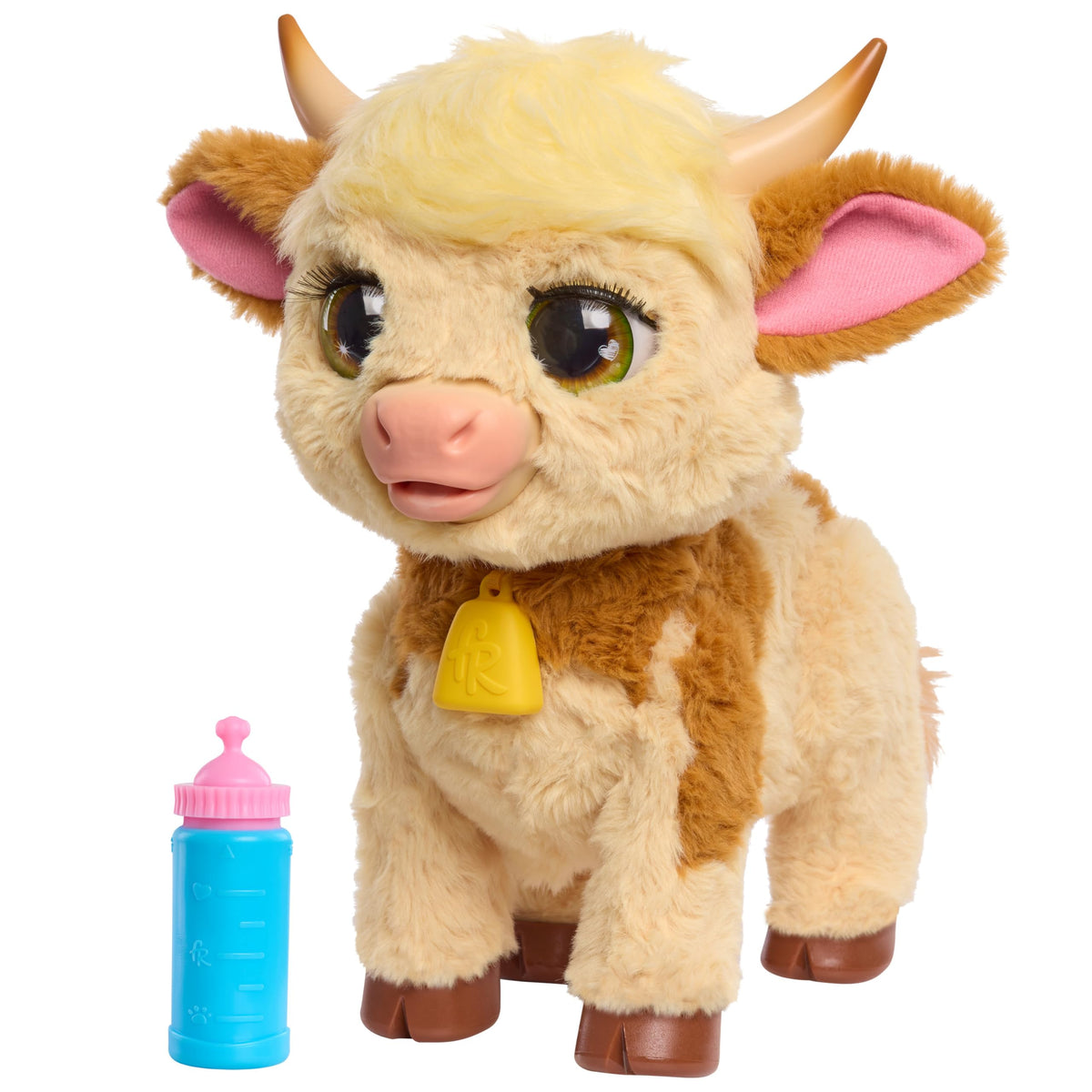 Just Play FurReal Maggie The Feed & Follow Cow — 11-Inch Interactive Highland Mini Cow
