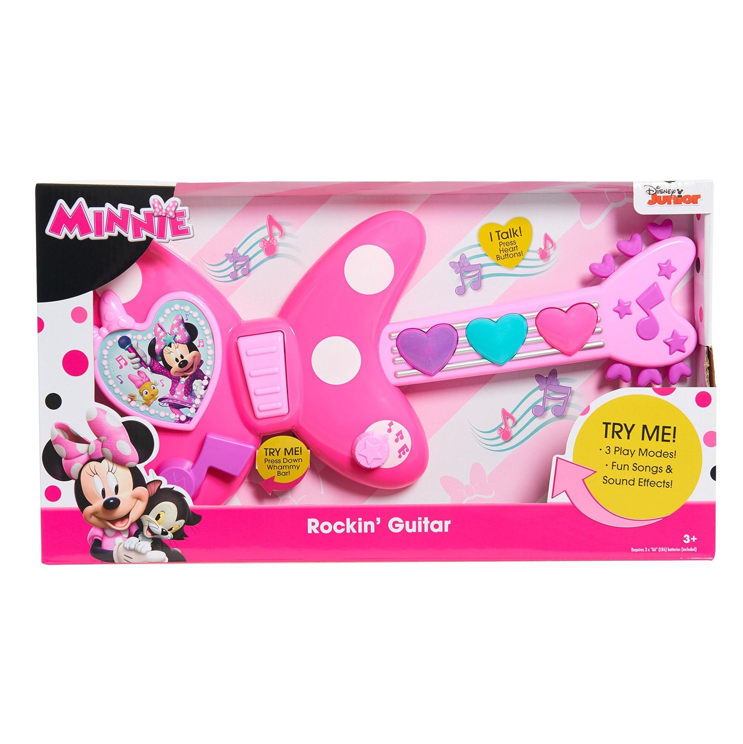 Minnie Bow-Tique Rockin' Guitar | Just Play Officially Licensed Toy for Kids 3+