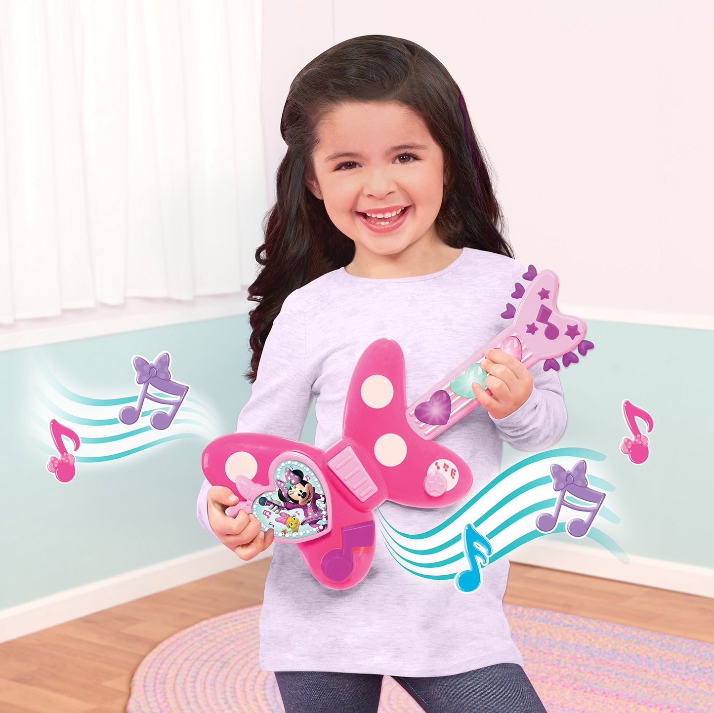 Minnie Bow-Tique Rockin' Guitar | Just Play Officially Licensed Toy for Kids 3+