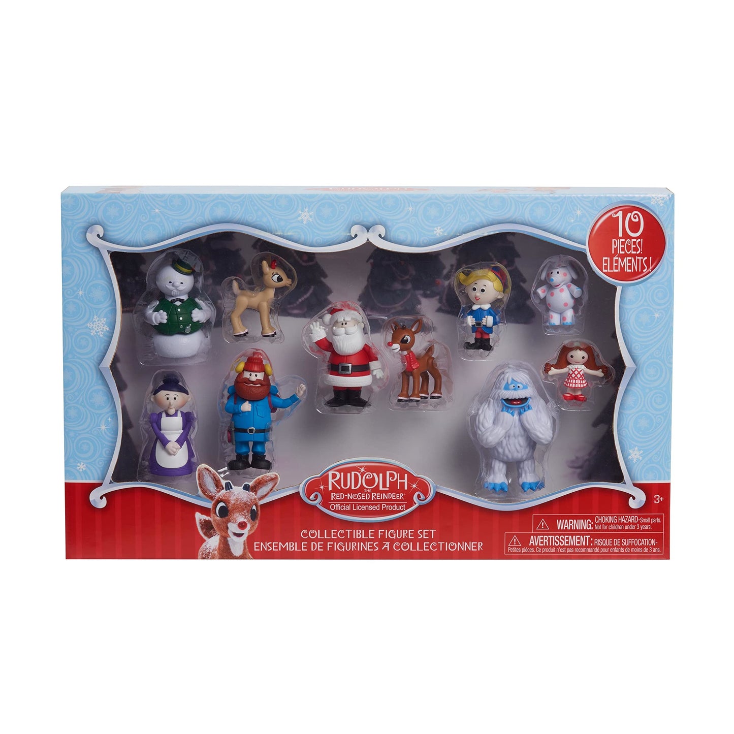 Just Play Rudolph The Red-Nosed Reindeer® 10-Piece Figure Set – 3.5-Inch Holiday Toys for Ages 3+