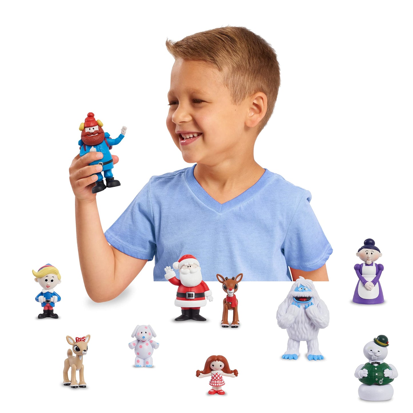 Just Play Rudolph The Red-Nosed Reindeer® 10-Piece Figure Set – 3.5-Inch Holiday Toys for Ages 3+
