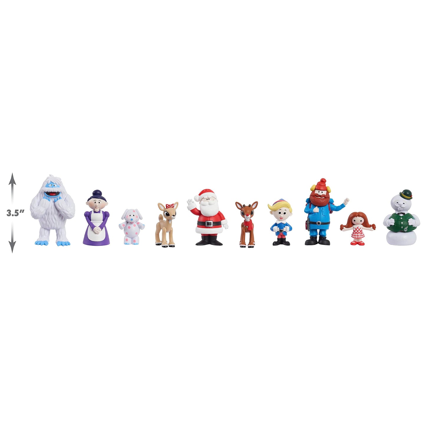 Just Play Rudolph The Red-Nosed Reindeer® 10-Piece Figure Set – 3.5-Inch Holiday Toys for Ages 3+