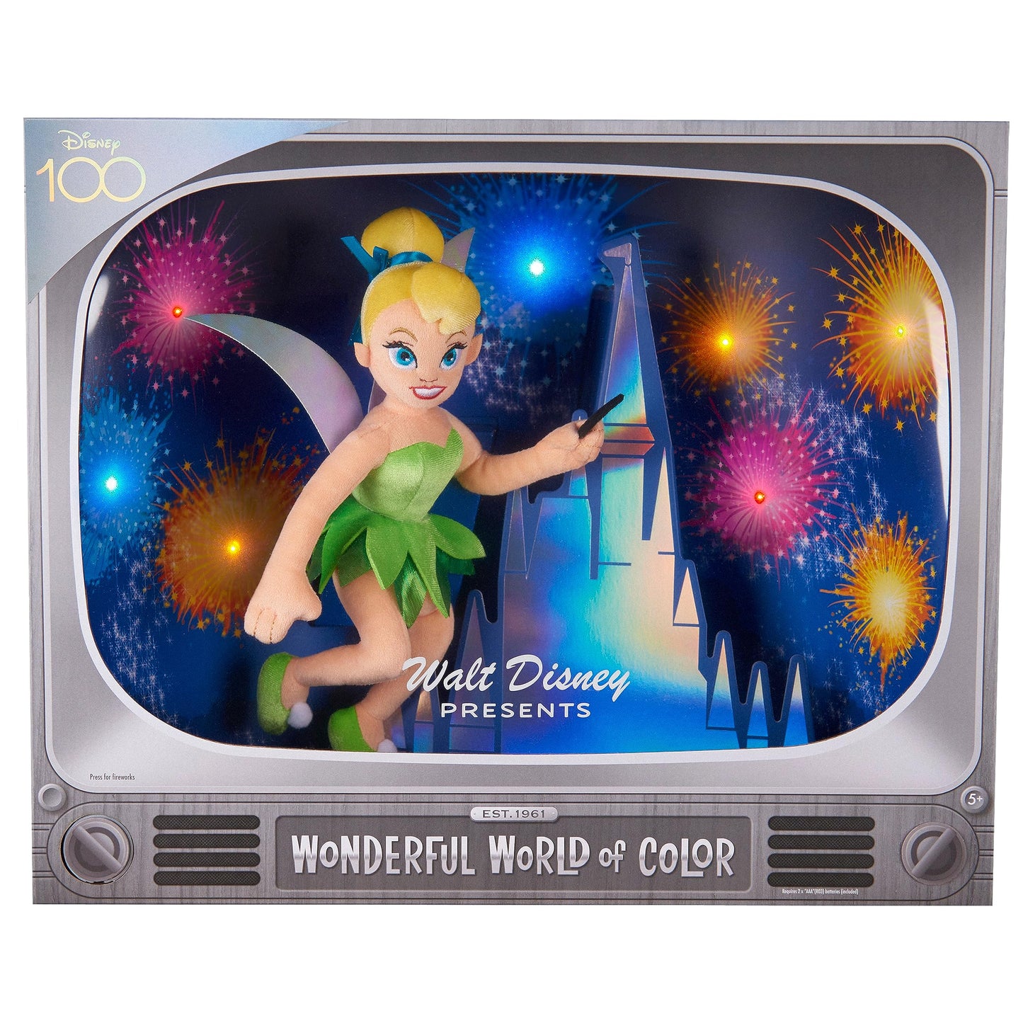 Just Play Disney100 Tinker Bell Collectible Plush – Wonderful World of Color, Amazon Exclusive
