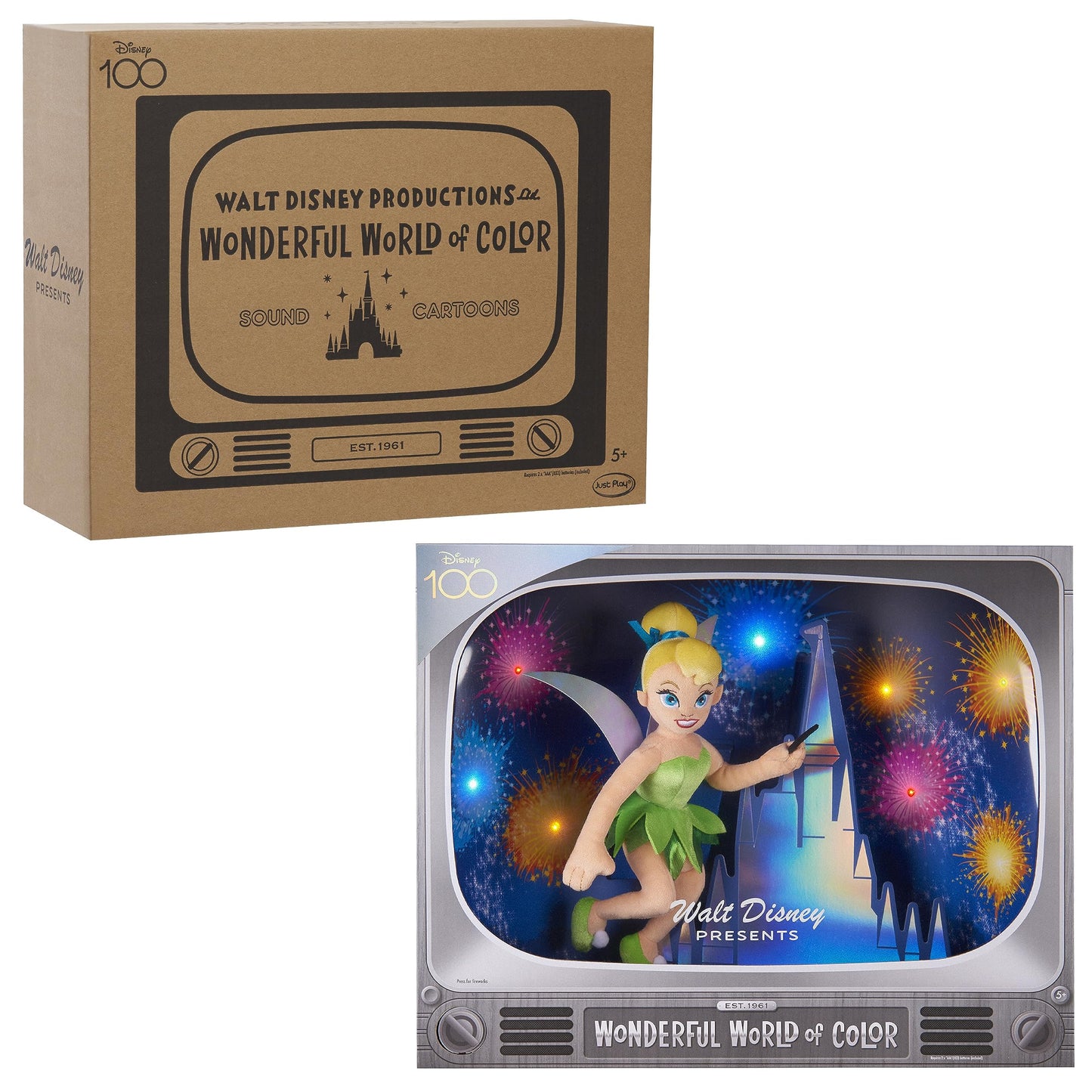Just Play Disney100 Tinker Bell Collectible Plush – Wonderful World of Color, Amazon Exclusive