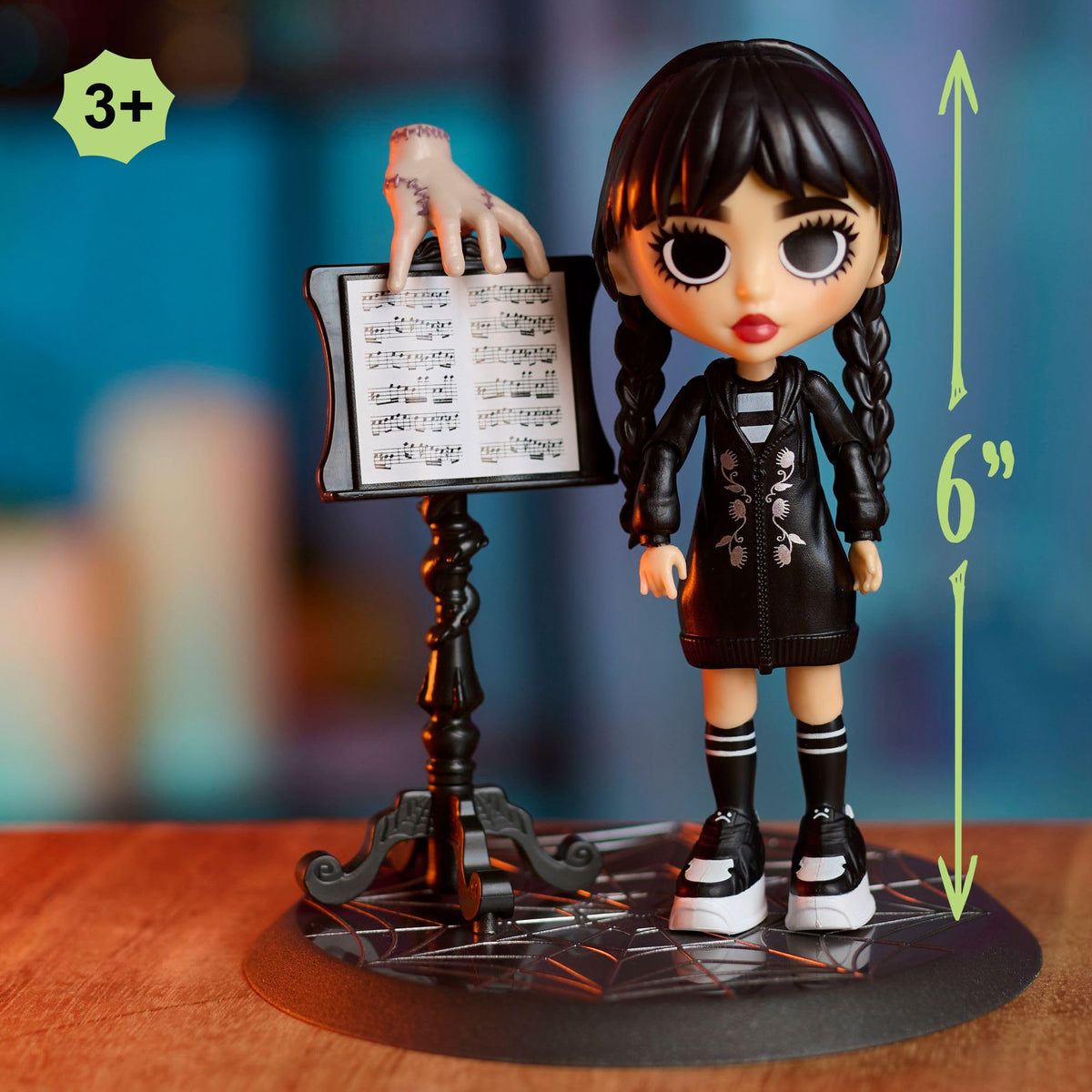 Just Play Wednesday Deluxe 6-Inch Articulated Figure – 11-Piece Set with Interchangeable Faces