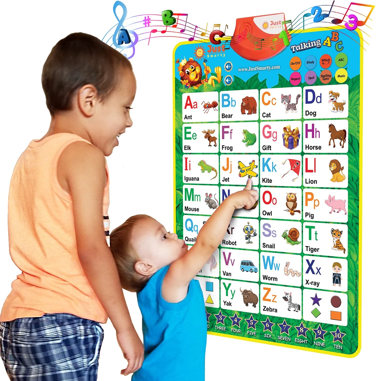 Just Smarty Interactive Alphabet Poster for Toddlers — Learning & Music Toys (2+)