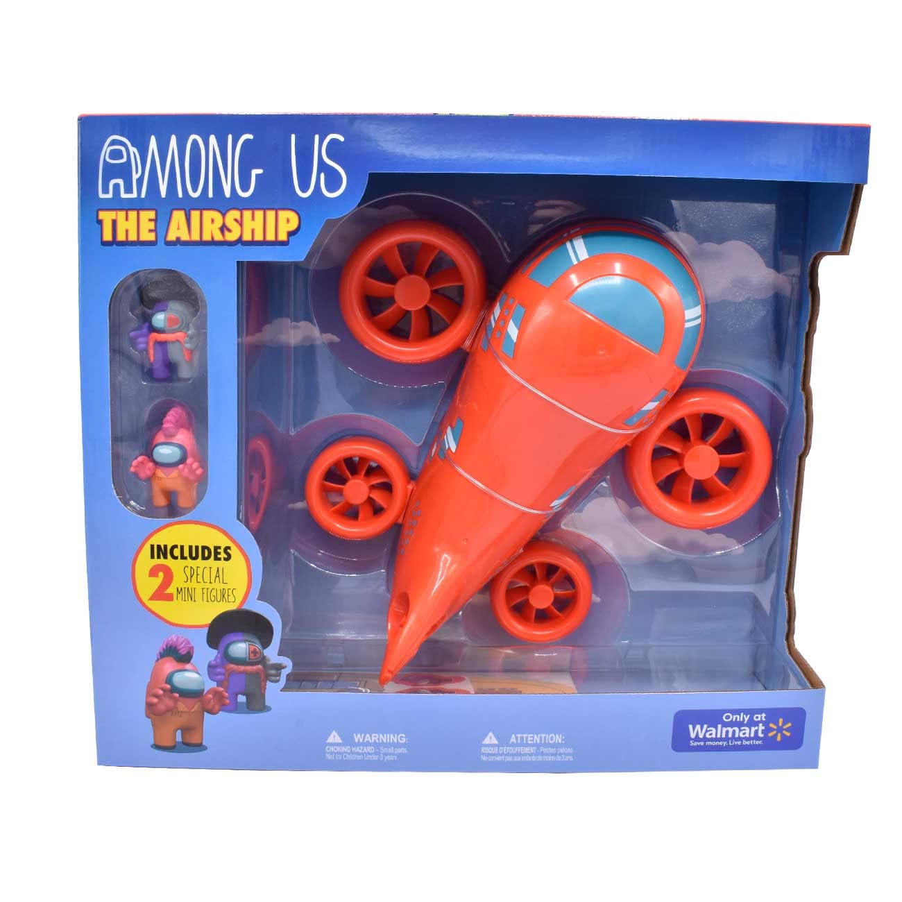 Just Toys LLC Among Us Airship Playset – 10-Inch Licensed Airship with Detachable Top & 2 Exclusive Mini Figures
