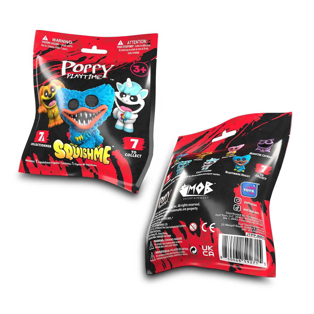 Just Toys LLC | Poppy Playtime SquishMe Mystery Series – 3.5” Scented Foam Collectibles (Blind Bag) – 6 to Collect