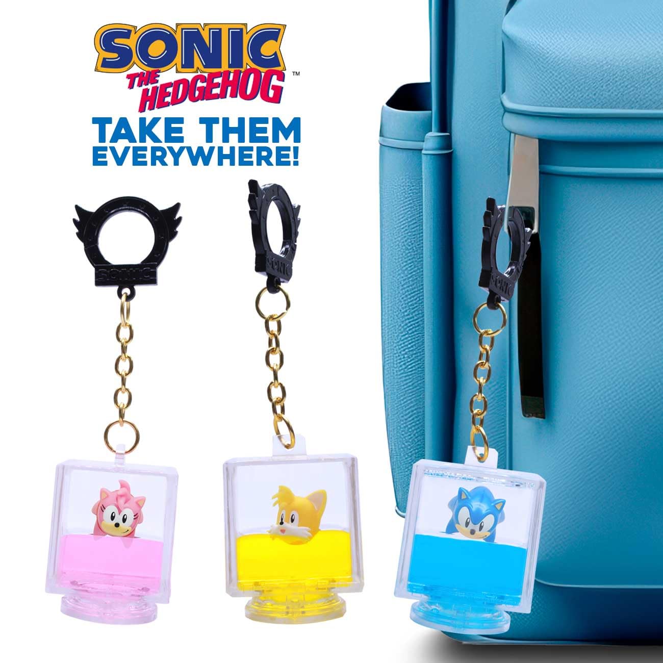 Just Toys LLC Sonic The Hedgehog Backpack Hangers – Charms Series 1