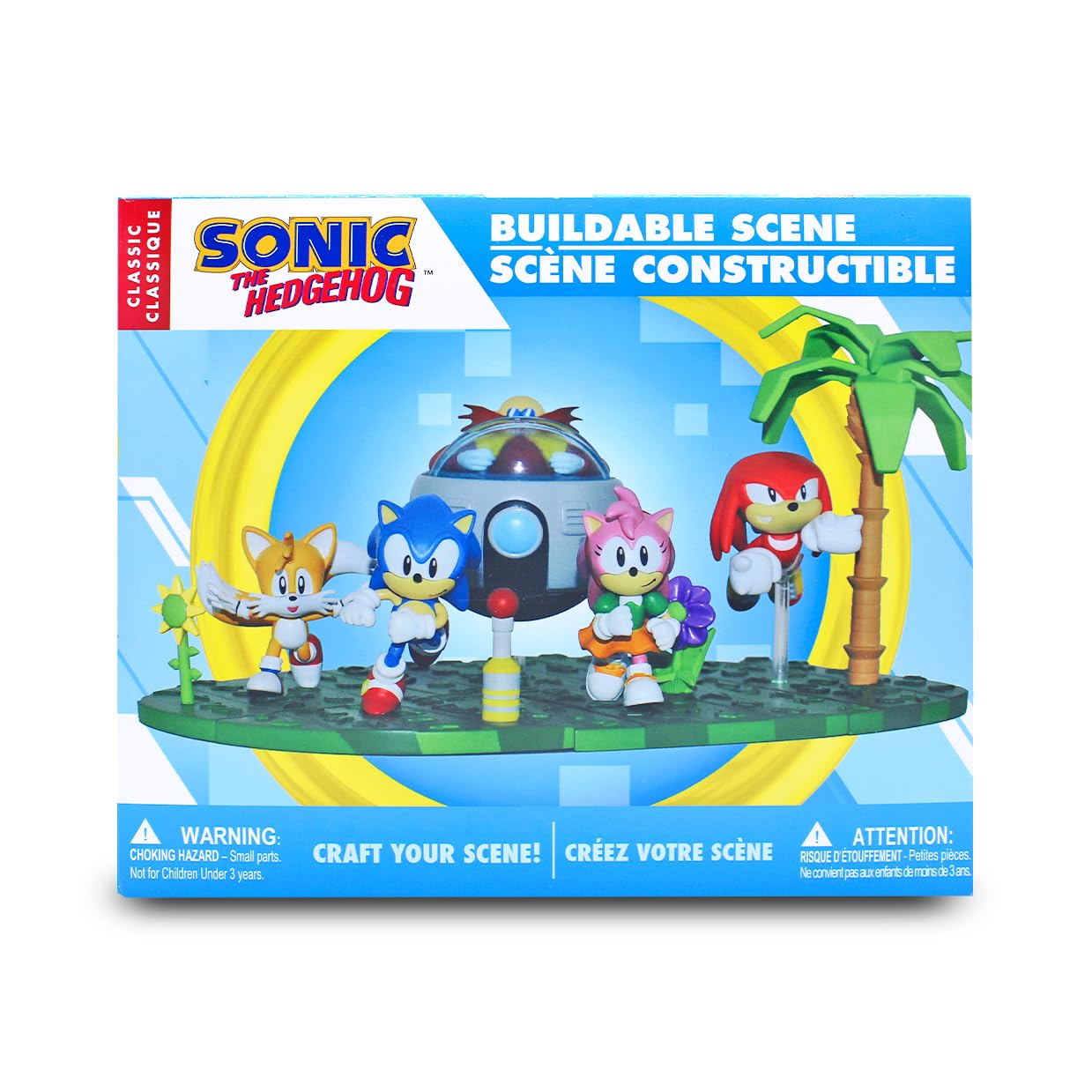 Sonic Craftables Series 4 Collector’s Box | Buildable Figures of Sonic, Tails, Knuckles, Amy Rose & Dr. Eggman | Just Toys LLC