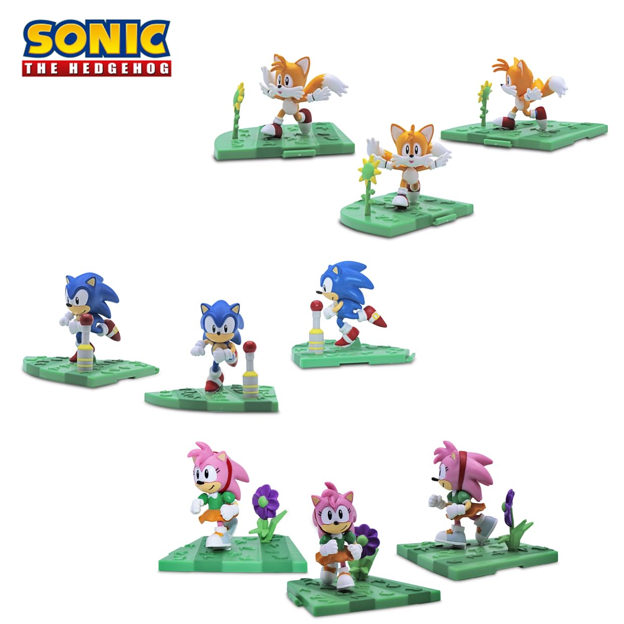 Sonic Craftables Series 4 Collector’s Box | Buildable Figures of Sonic, Tails, Knuckles, Amy Rose & Dr. Eggman | Just Toys LLC