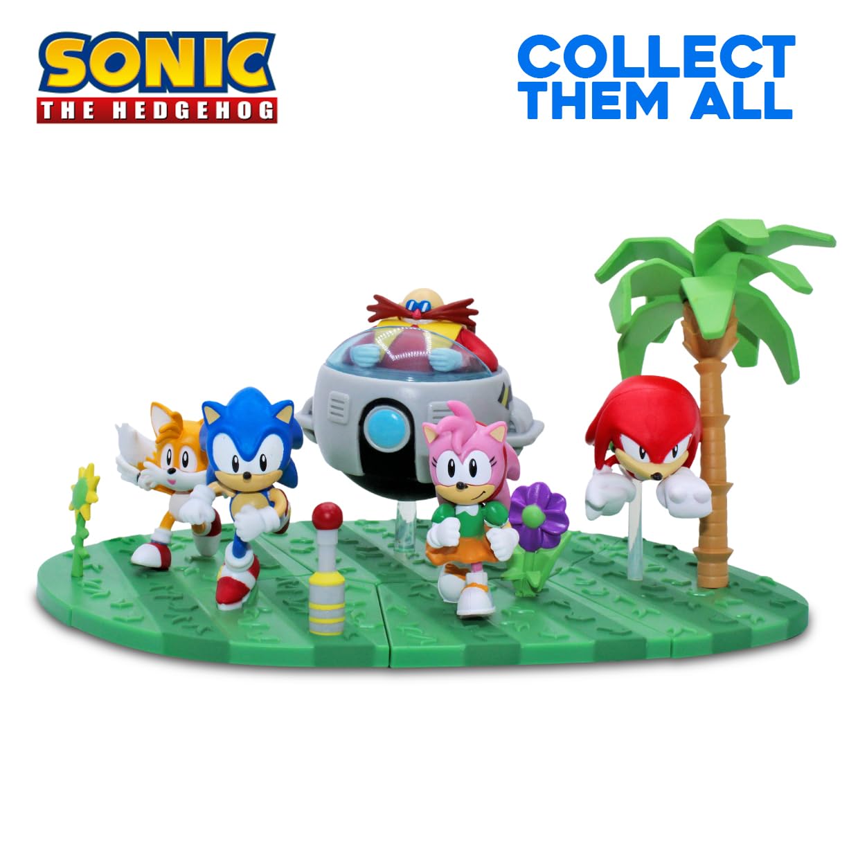 Sonic Craftables Series 4 Collector’s Box | Buildable Figures of Sonic, Tails, Knuckles, Amy Rose & Dr. Eggman | Just Toys LLC