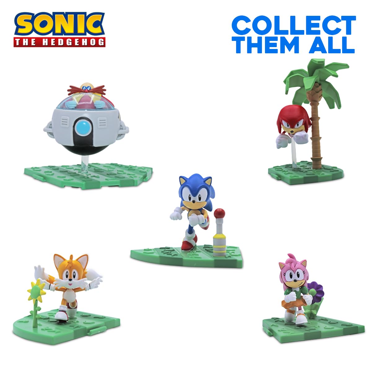 Sonic Craftables Series 4 Collector’s Box | Buildable Figures of Sonic, Tails, Knuckles, Amy Rose & Dr. Eggman | Just Toys LLC