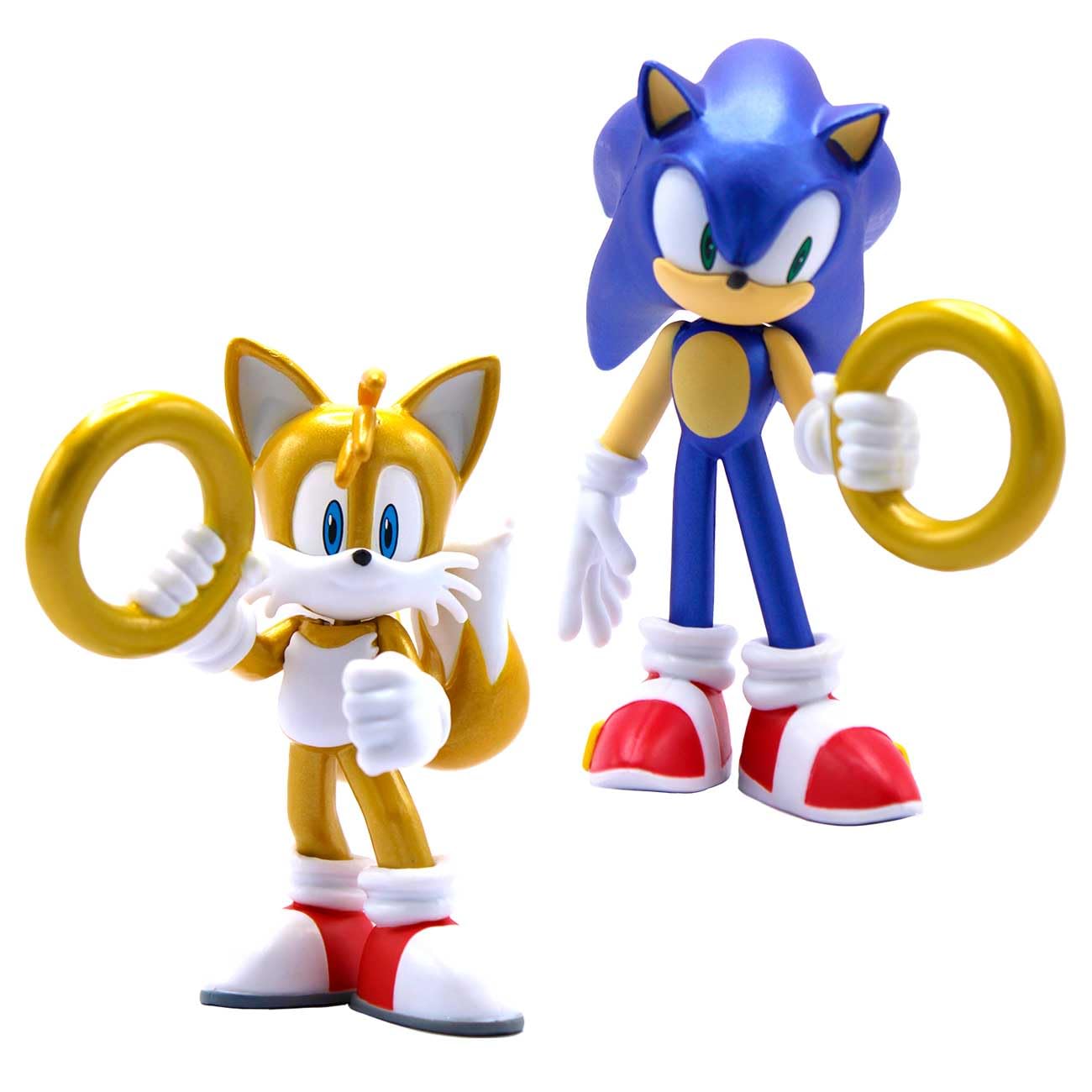 Official Sonic Metallic 4-Inch Action Figures – Buildable Arms & Window Box Display | Just Toys LLC