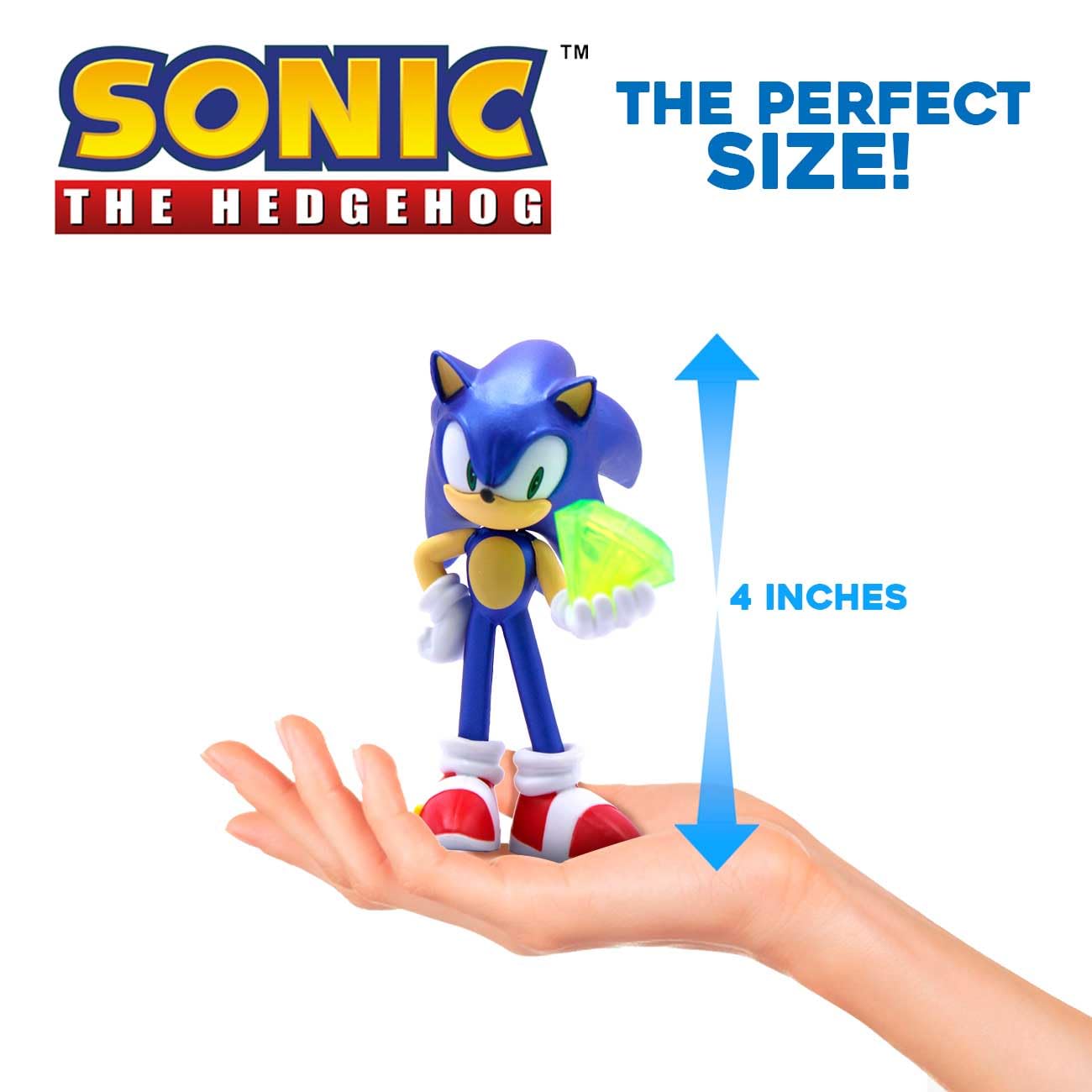 Official Sonic Metallic 4-Inch Action Figures – Buildable Arms & Window Box Display | Just Toys LLC