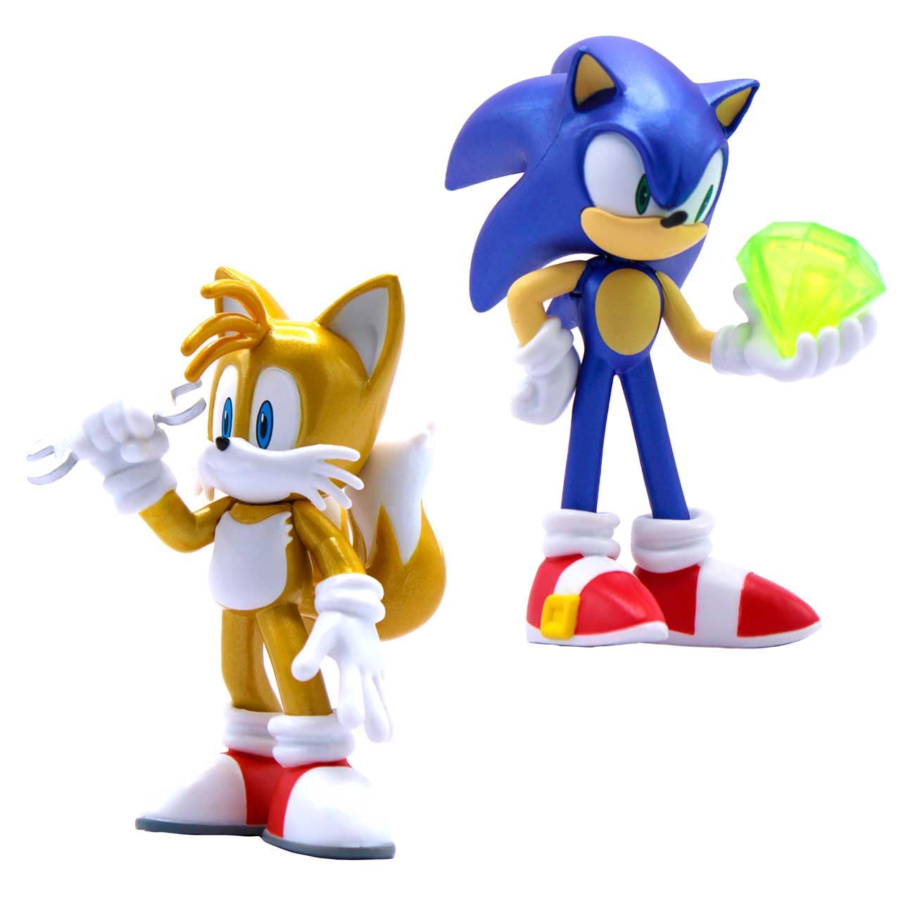 Official Sonic Metallic 4-Inch Action Figures – Buildable Arms & Window Box Display | Just Toys LLC