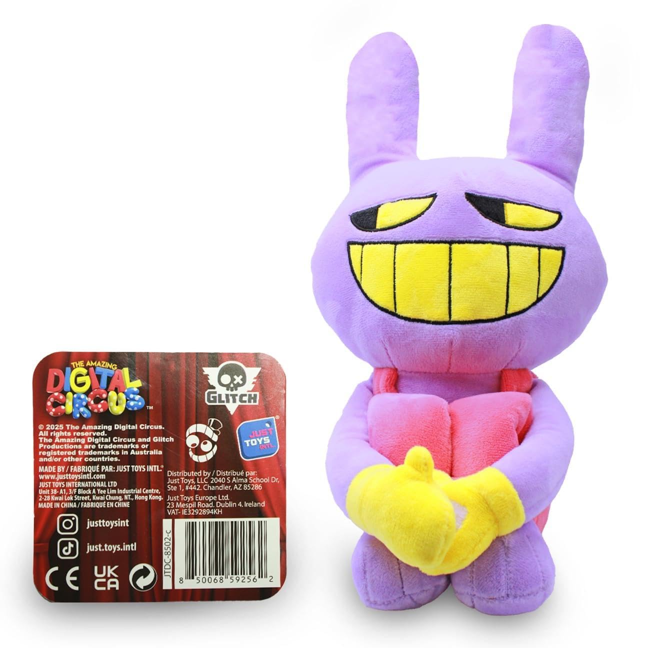 Just Toys LLC | The Amazing Digital Circus – 10" Jax Plush Toy – Officially Licensed, Ultra-Soft & Collectible