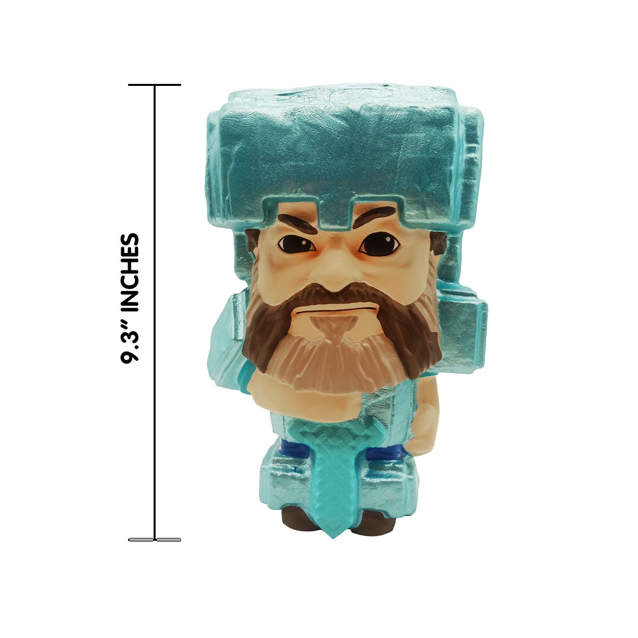 Minecraft Mighty Mega Squishme Diamond Steve Toy 12in – Official Minecraft Movie Character | Just Toys LLC