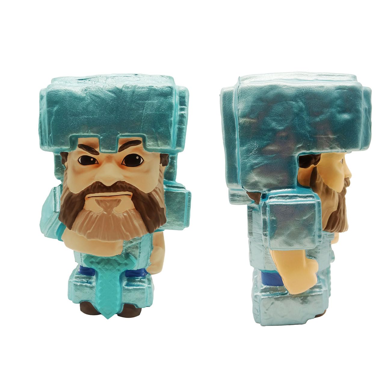Minecraft Mighty Mega Squishme Diamond Steve Toy 12in – Official Minecraft Movie Character | Just Toys LLC