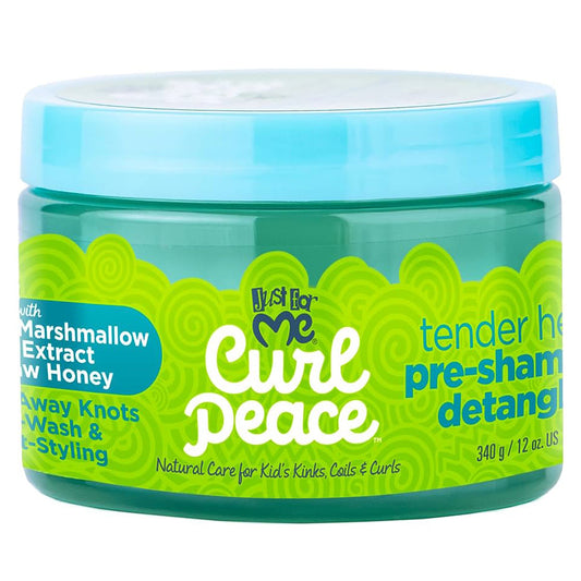 Just For Me Curl Peace Pre-Shampoo Detangler for Gentle Knot Removal for Kids' Curly & Coily Hair 12 oz