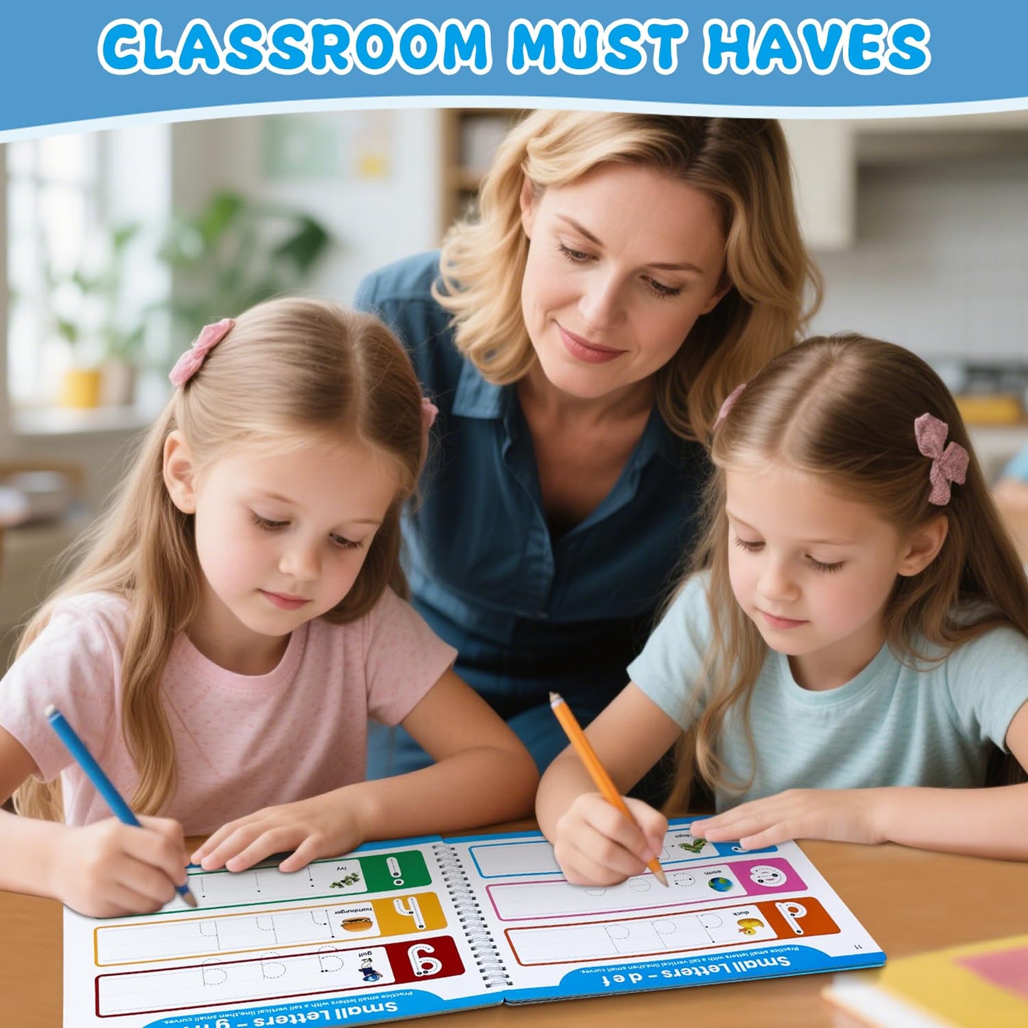 Justification leftBC Preschool Dry Erase Workbook – A-Z Tracing, Shapes & Lines for Ages 3-5