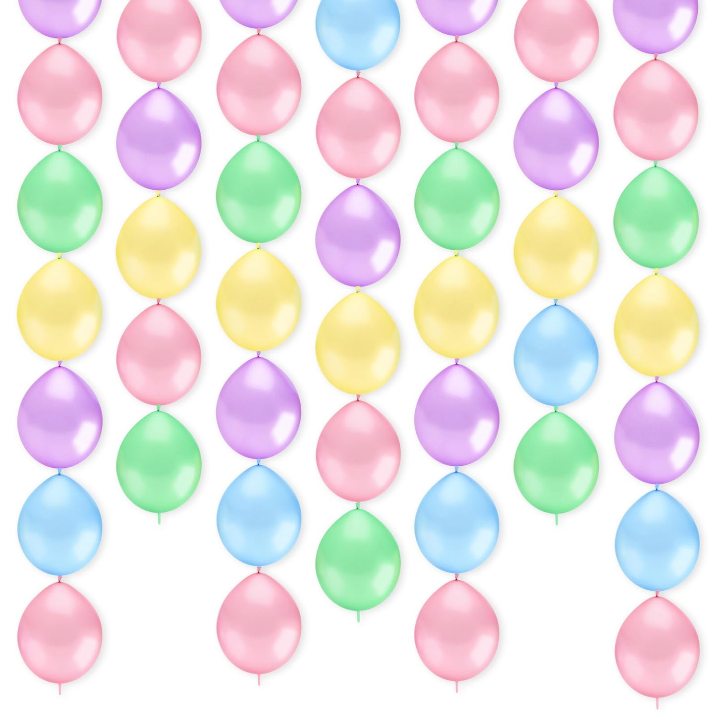 JUSTOTRY Link Balloons 6 Inch – 100 Pcs Quick Link Balloons in Macaron Colors for Arches, Chains & Walls