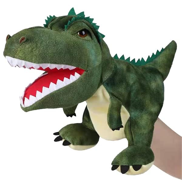 JUSTQUNSEEN Dinosaur Hand Puppets for Kids – Plush Puppet Toys