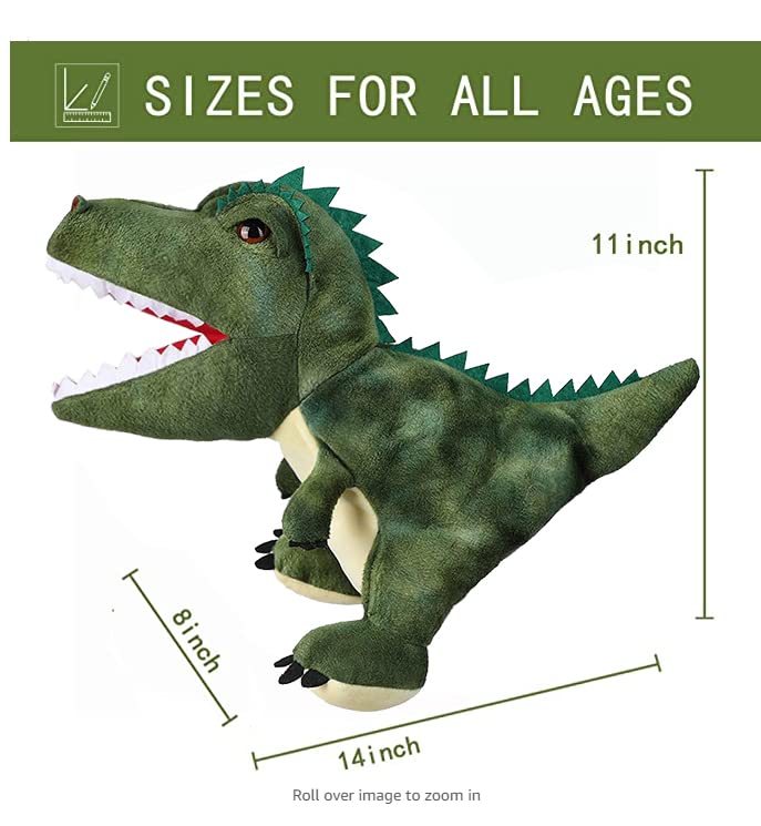 JUSTQUNSEEN Dinosaur Hand Puppets for Kids – Plush Puppet Toys
