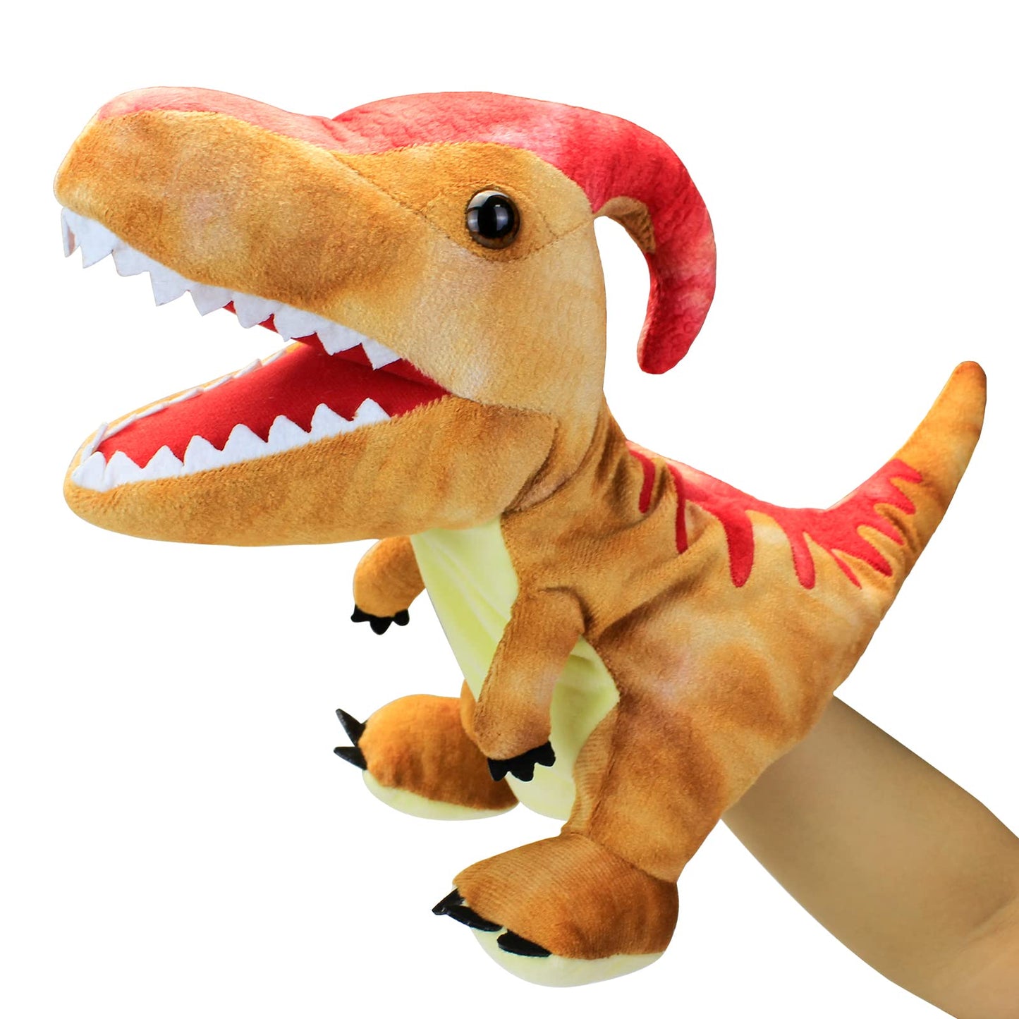 JUSTQUNSEEN Dinosaur Hand Puppets for Kids | Plush Dinosaur Toys