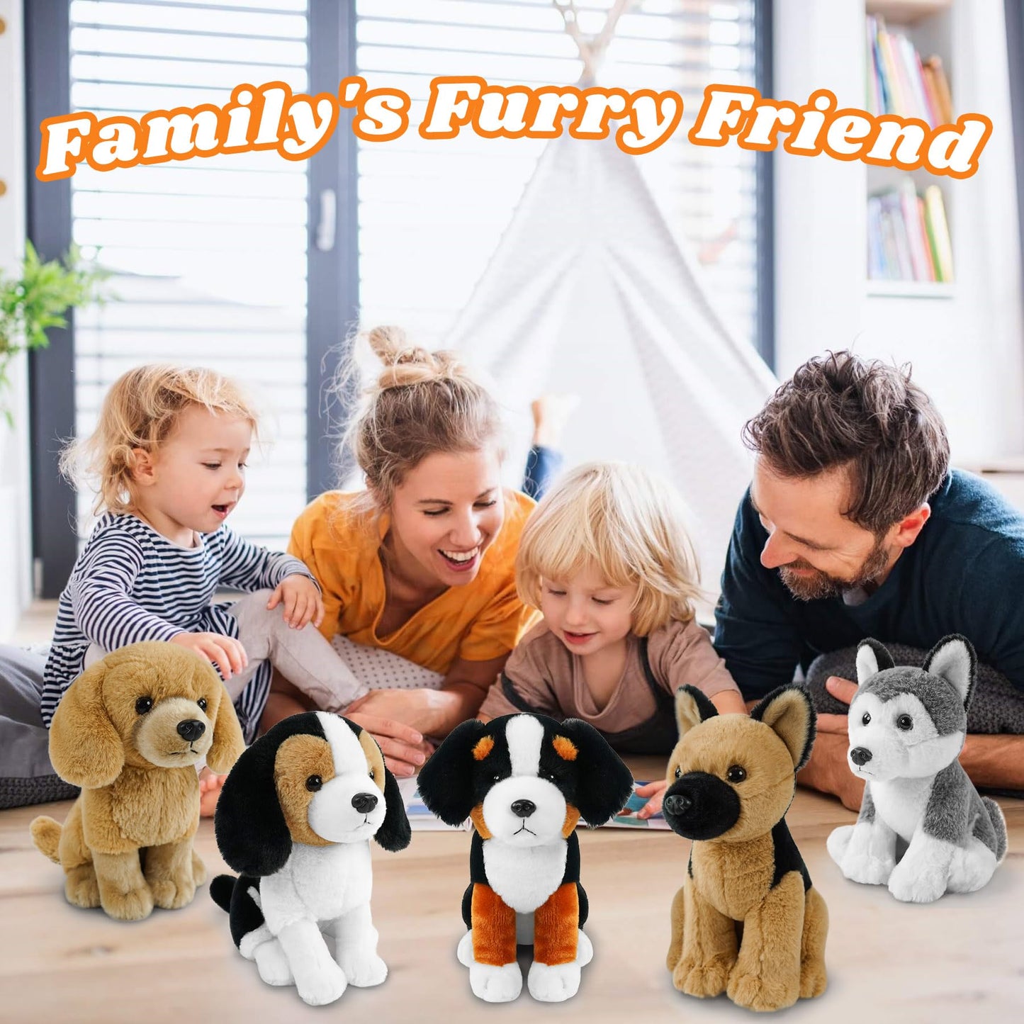 JUSTQUNSEEN Golden Retriever Stuffed Animal - Realistic 9-Inch Plush Toy for Kids